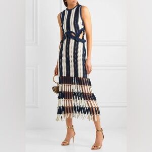 Self Portrait Crochet Midi Dress